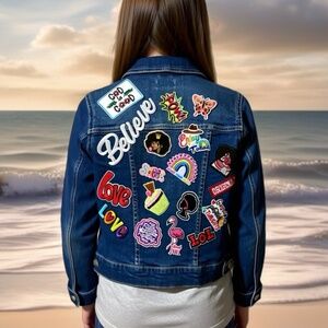 Denim patch jacket